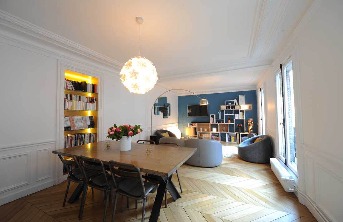 Un architecte d'intérieur s'est charger de redistribuer les pièces d’un appartement familial à Montpellier