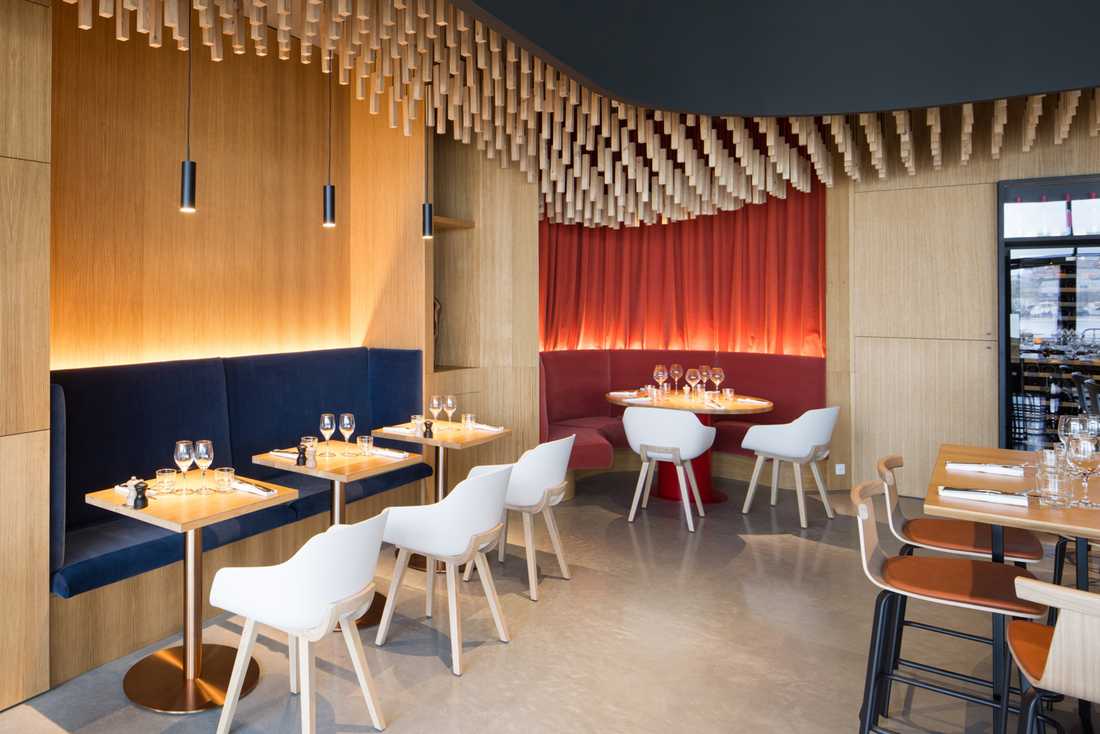 Design intérieur d'un restaurant dans l'Hérault