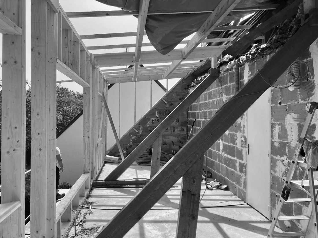 Surélévation d'une maison en ossature bois