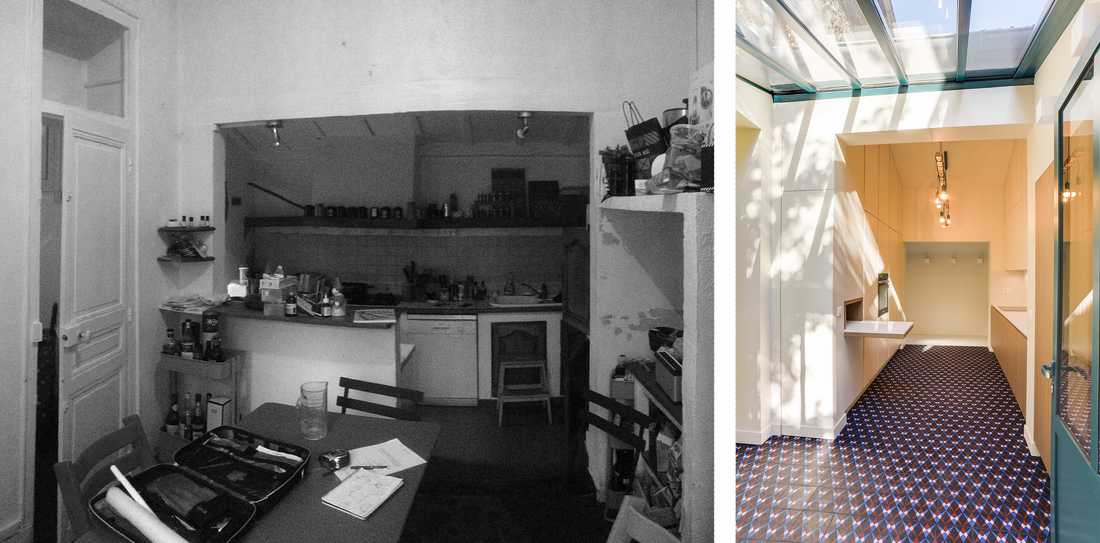 Avant-après : Rénovation de la cuisine d'une meulière par un architecte d'intérieur à Montpellier