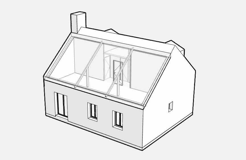 Projet de surélévation d'une maison dans un lotissement