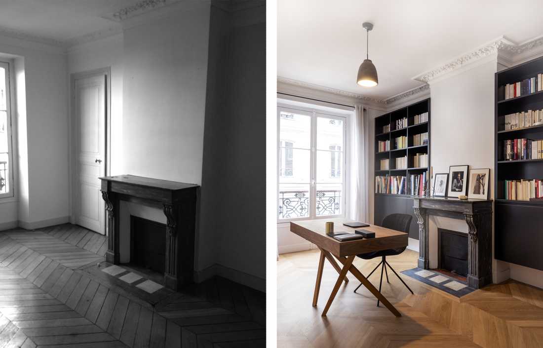 Haussmann apartment 4 rooms after renovation works by an architect