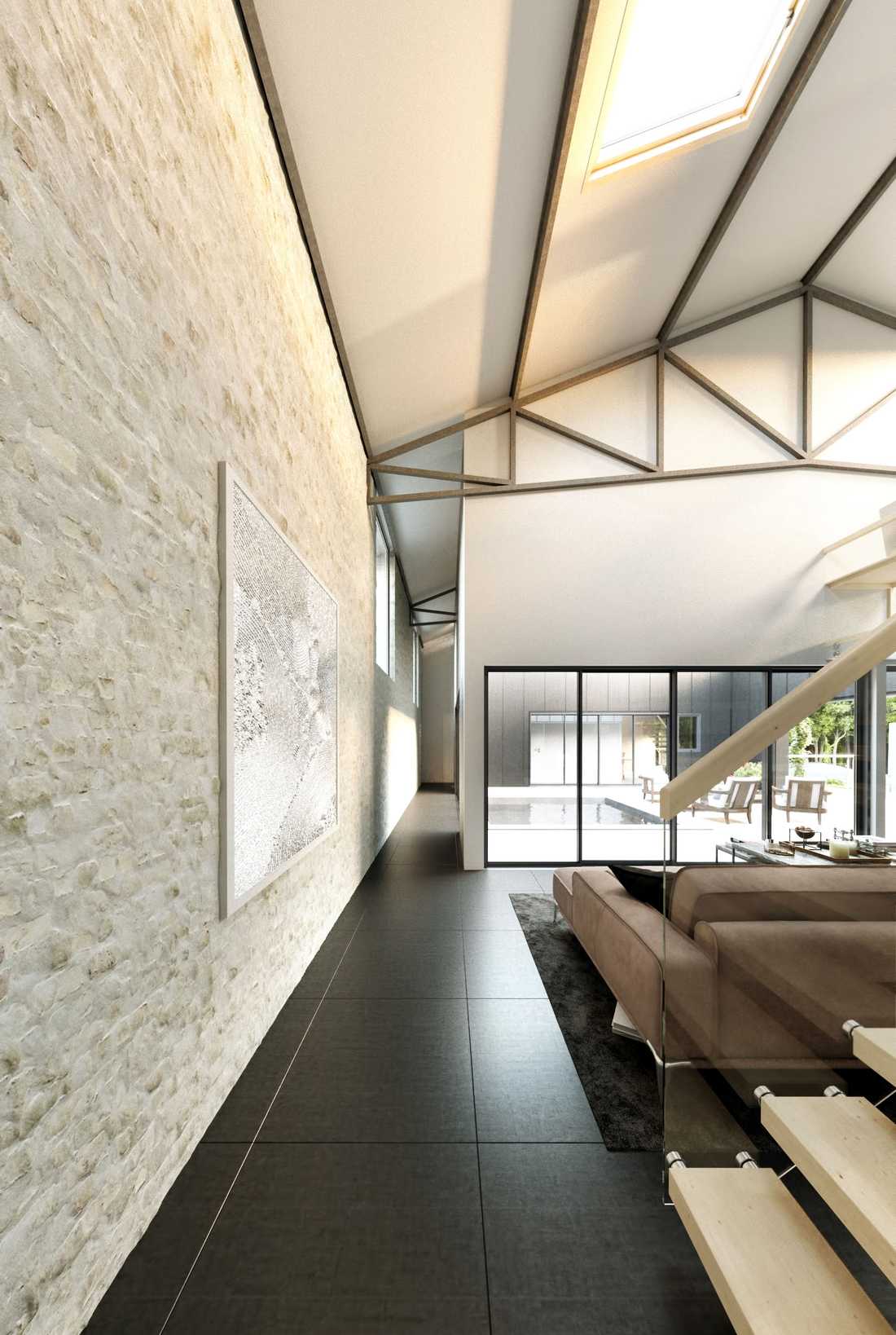 Rehabilitation of an industrial building into a house by an architect in Hérault