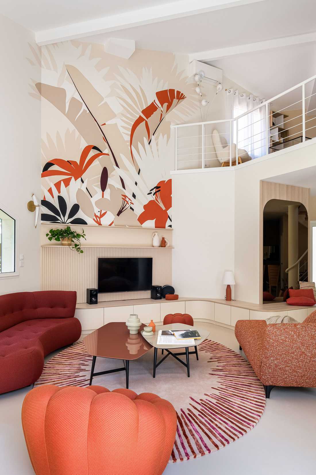 Aménagement du salon d'une maison acheté en VEFA à Montpellier