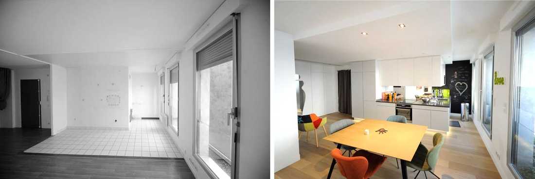 Architecture d'intérieur dans un appartement dans l'Hérault