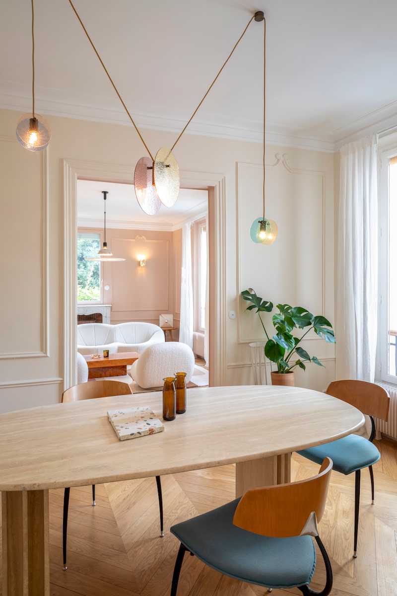 Rénovation appartement d'un immeuble des années 30 - la salle à manger