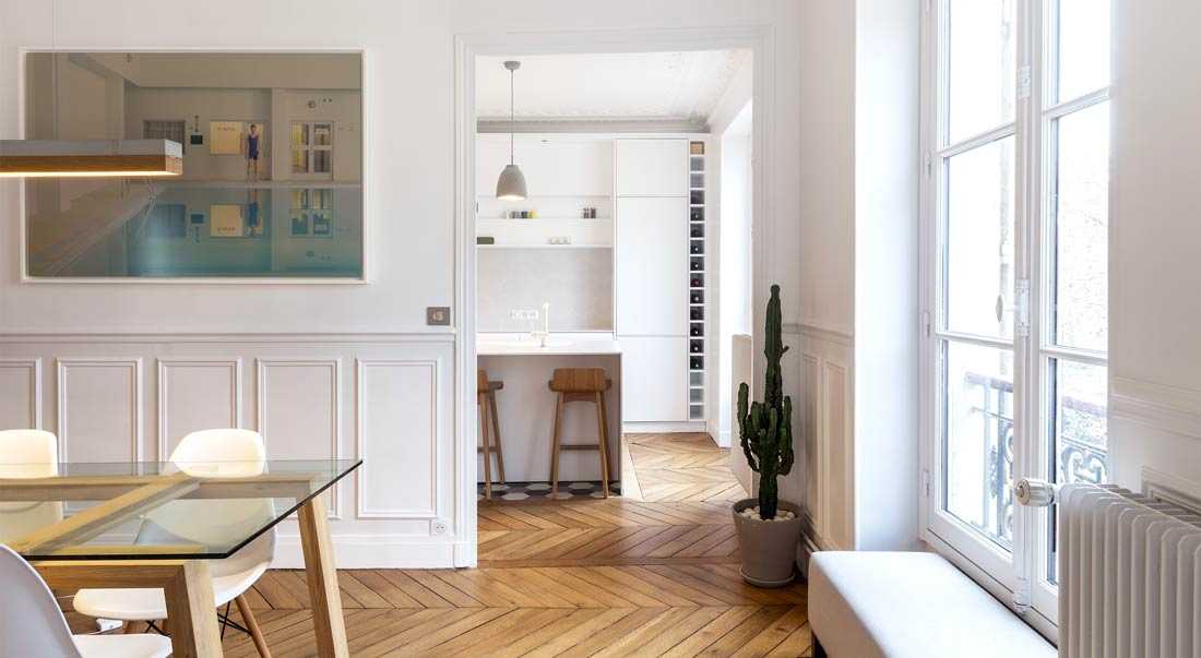 Rénovation de la salle à manger d'un appartement haussmannien