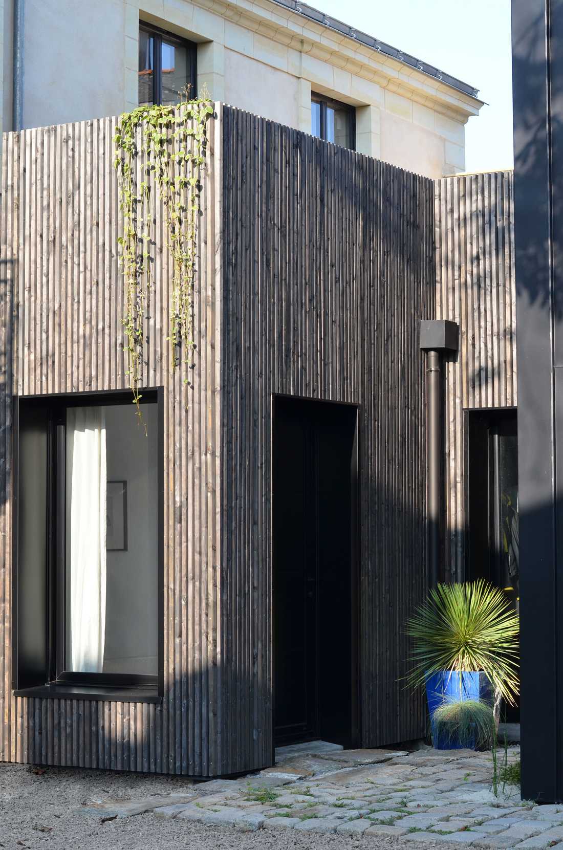 Un architecte réalise une extension contemporaine avec bardage bois dans l'Hérault