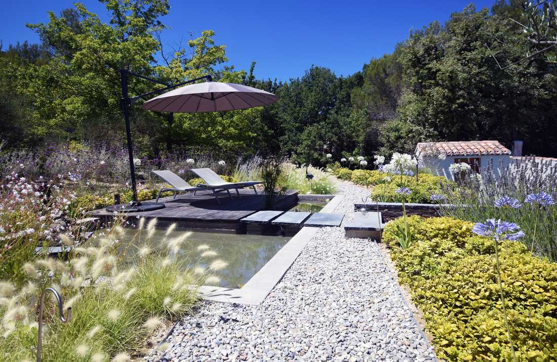 Aménagement d'un jardin méditerranéen avec piscine à Montpellier