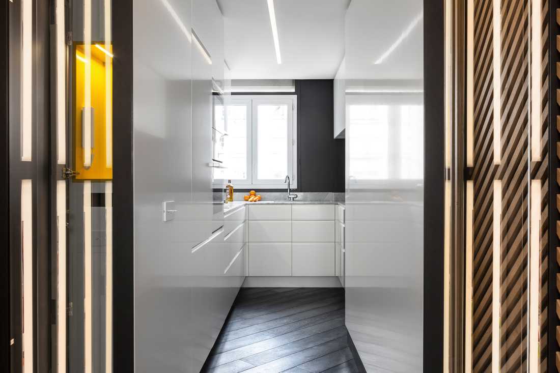 Rénovation de la cuisine de l'appartement par un architecte d'intérieur à Montpellier