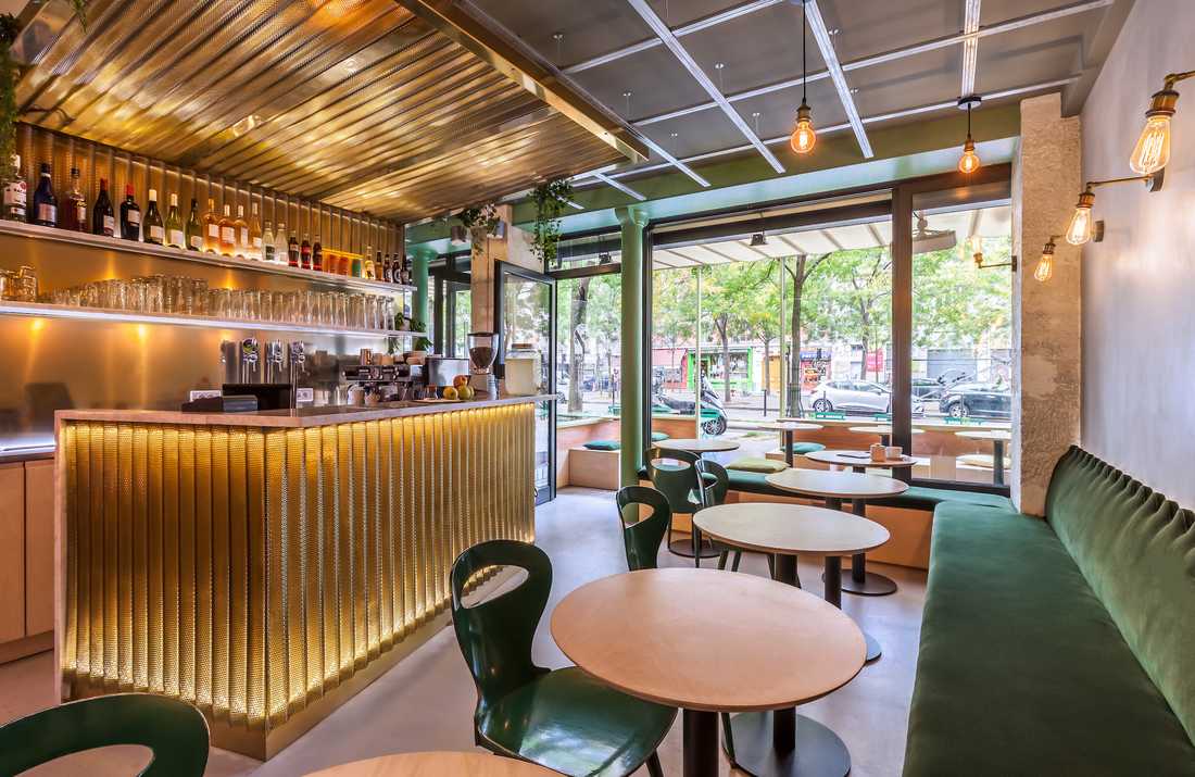 Restaurant style bistrot de quartier aménagé par un architecte à Montpellier