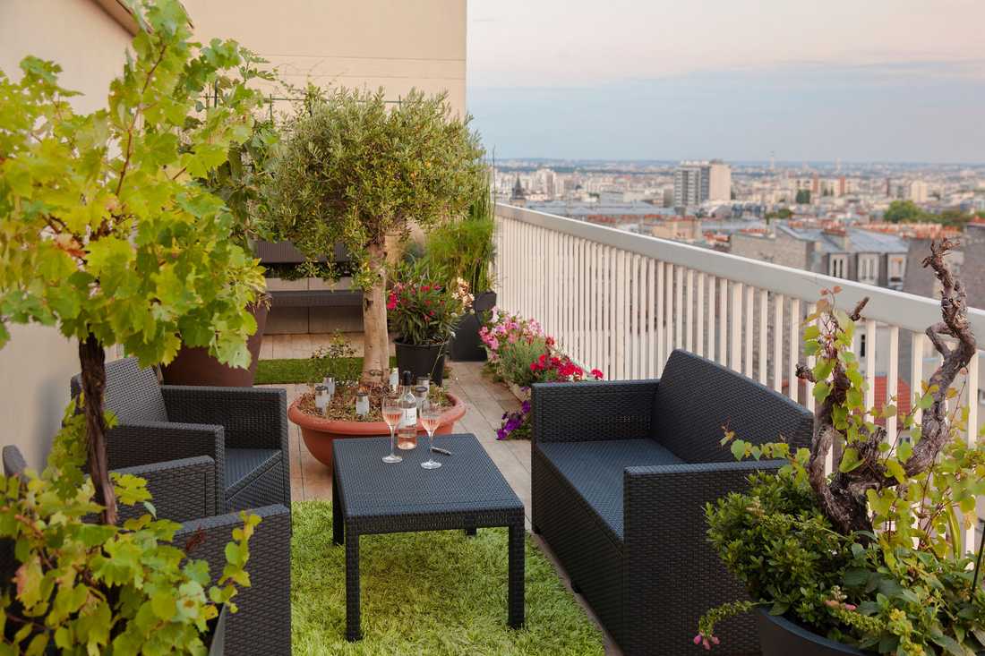 Terrasse amenagée par un architecte à Montpellier