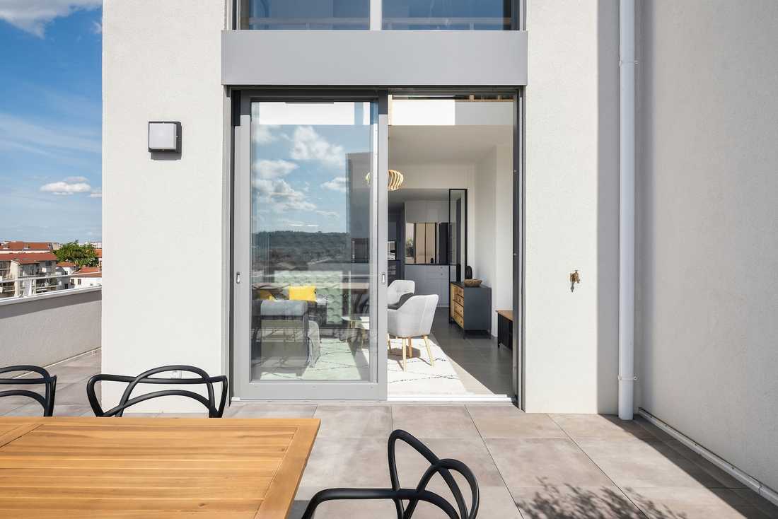 Aménagement d'un duplex neuf - la terrasse